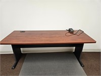 Cherry Wood & Metal Desk