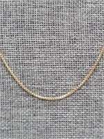 14K Gold Necklace Block Chain Italy 4.6 Grams