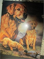 Tin Dog & Puppies Sign
