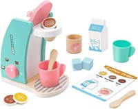 Brew & Serve Wooden Toy Coffee Maker Play Set -