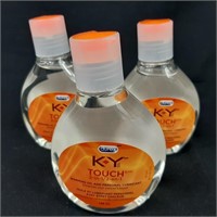 3 bottles KY 2-in-1 Touch personal lubricant
