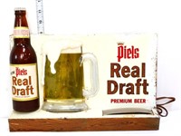 Vintage Piels Draft Beer adv light, untested