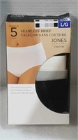 Size L 5 pack seamless brief