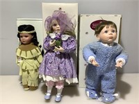 3 collectible dolls.