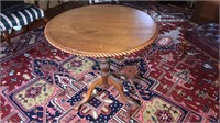 Walnut tilt top tea table with ball and claw