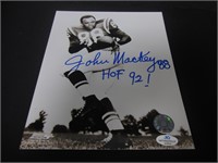 John Mackey signed 8x10 photo COA