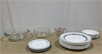 Pyrex bowls, Measuring Cup, Corelle Plates & Bowls