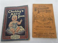 1905 Pierce's Memorandum book & 1910 Chubby's