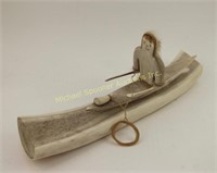 A. KLENGENBERG -INUIT HUNTER IN KAYAK ON BASE