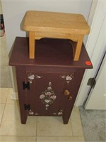 Cabinet and stool
