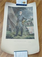 Print of Gen Robert E Lee 20" x 27.5". Engraved