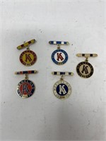 5 Keenland Club buttons 1975-1979.  1975 d
