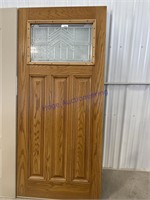 WOOD DOOR W/ WINDOW, ENTRY, 35.5 X 79T,