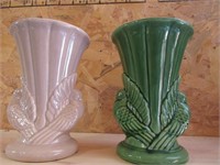 Pink & Green USA 829 Vases
