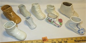 Lot of Ceramic Boot / Baby Shoe Planters