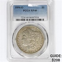 1894-O Morgan Silver Dollar PCGS XF40