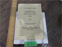 Canaidian Code For Residential Construction 1970