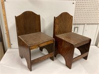 2 children’s chairs.  Wooden