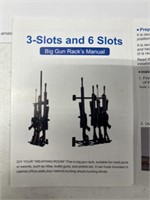 Robust Indoor Gun Rack for Wall, 6 Slot Vertical