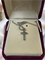 Sterling Marked Cross necklace