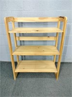 Solid Wood Three Tier Shelf Unit