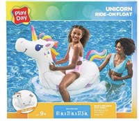 UNICORN RIDE ON POOL FLOAT / new condition
