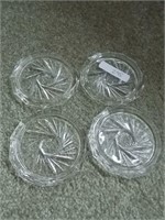 4 crystal coasters