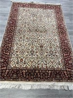 4'x6' Very fine Keshan Design 100% wool handmade