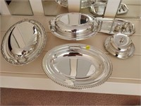 Silver Platters & Dishes with Lids