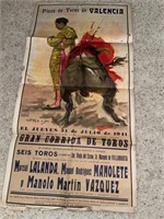 July 31, 1941 Spanish Bull Fighting poster f