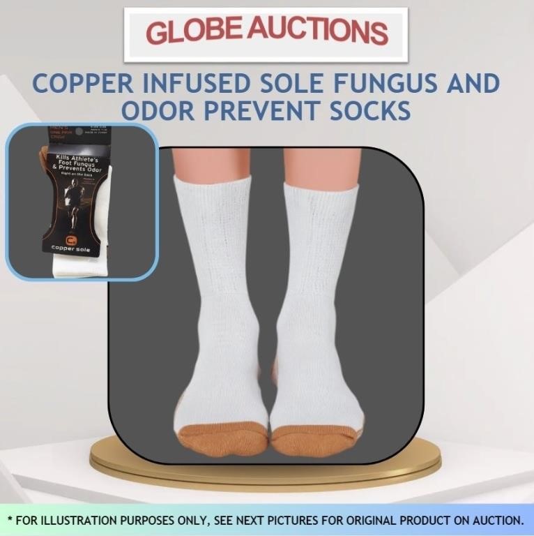 COPPER INFUSED SOLE FUNGUS AND ODOR PREVENT SOCKS