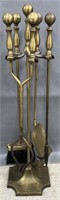 Set of Brass Fireplace tools