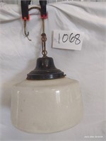 Vintage Hanging Globe Light -app 11" diam