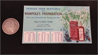 Wampole's Preparation Tonic Stimulant Ink Blotter.