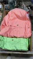 Fish gear shirts, size large, two piece lot
