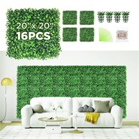 UIRWAY Grass Wall Panels, 20"x20"(16pcs) Artificia