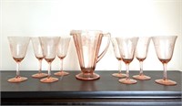 PINK DEPRESSION GLASS LOT