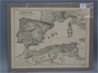 Antique Map : Hispania & North Africa - 1860's