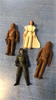 4 old toy figures