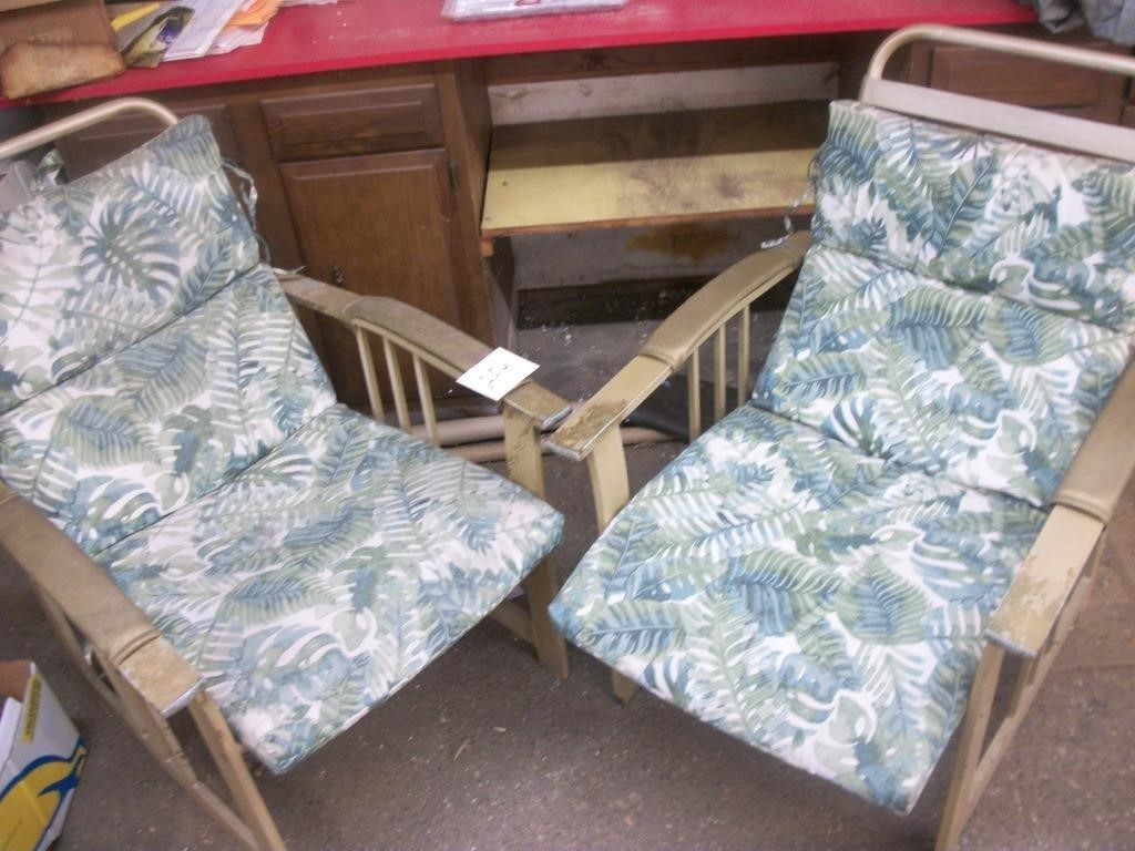 2 NICE OUTDOOR CHAIRS, NEED CLEANED