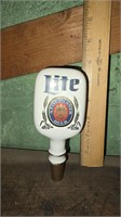 Vintage heavy ceramic MILLER LITE Tap Pull Handle