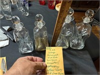 4 Holmegard Kluk hourglass apothecary bottles