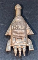 Sterling Silver Brooch Absolut Vodka Bottle Rocket
