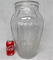 Large Vintage Glass Floor Vase 16.5"