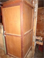 SMALL WOODEN CABINET IS 25" TALL