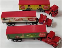 3 Coca-Cola Model Cabs & Long Trailers