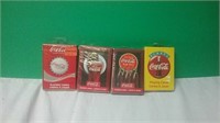 4 Packs Of Coca Cola Playing Cards Unopened