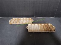 (2) Heavy Duty Aluminum Cornbread Muffin Pans