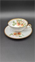 HUTSCHENREUTHER GELB FAVORIT TEA CUP AND SAUCER