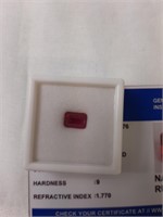MOZAMBIQUE NATURAL RED RUBY 3.20 CT. LOOSE
